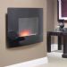 Be Modern Dante Curved Black Glass Wall Mounted Electric Fire