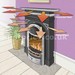 Dimplex Burlington Victorian Style Electric Complete Fireplace
