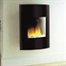Be Modern Calisto Curved Black Glass Wall Mounted Electric Fire