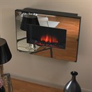 Flamerite Fires Corello 2 Wall Mounted Electric Fire - Silver Mirror