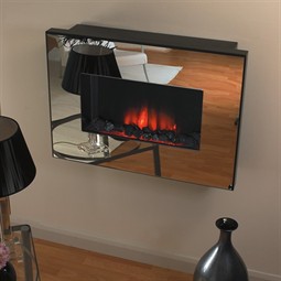 Flamerite Fires Corello 2 Wall Mounted Electric Fire - Silver Mirror