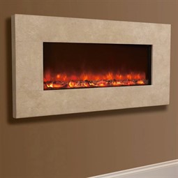 Celsi Electriflame XD Hang-on-the-Wall Electric Fire - Travertine