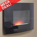 Be Modern Dante Curved Black Glass Wall Mounted Electric Fire