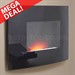 Be Modern Dante Curved Black Glass Wall Mounted Electric Fire