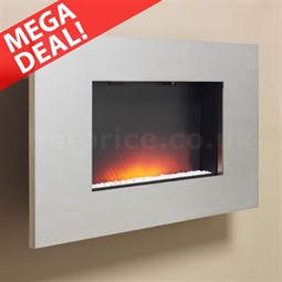 Be Modern Dante Brushed Steel Wall Mounted Electric Fire