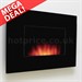 Be Modern Dante Flat Black Glass Wall Mounted Electric Fire
