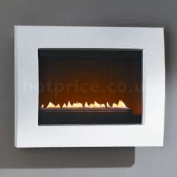 Courts Landscape Flueless Gas Fire in Gloss White