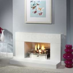 Gallery Collection Low Suite Limestone Fireplace Package
