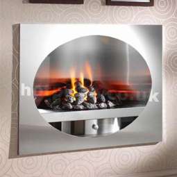 Crystal Fires Sunrise Elipse 4 sided Hole-in-the-Wall Gas Fireplace