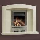 Evolve Oasis Marble Hole-in-the-Wall Fireplace Suite