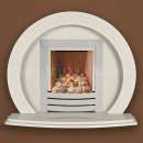 Evolve Casey Marble Hole-in-the-Wall Fireplace Suite