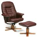 Restwell Rimini Buffalo Leather Swivel Recliner Chair