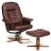 Restwell Rimini Buffalo Leather Swivel Recliner Chair