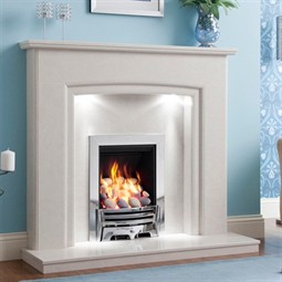 Be Modern Carmela Marble Fireplace Suite