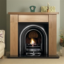 Pureglow Stanford Fireplace Suite with Jubilee Arch (with Fire)