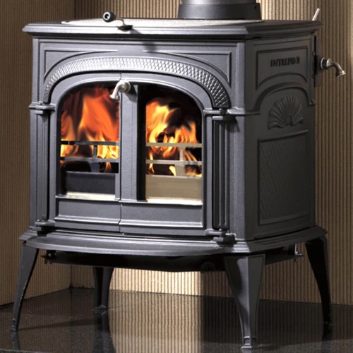 New Vermont Castings Wood Burning Stove with Simple Decor