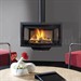 Wanders Black Diamond Compact Wall Hanging Wood Burning Fireplace Stove