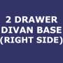 Two Drawer Divan Base (Right)