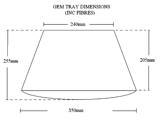 Crystal Fires Gem 16´´ Inset Tapered Gas Tray