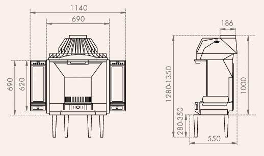 Dovre 2000 Multifuel / Wood Burning Fireplace Stove