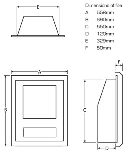 Flavel Finesse Hole in the Wall Gas Fire Hotprice
