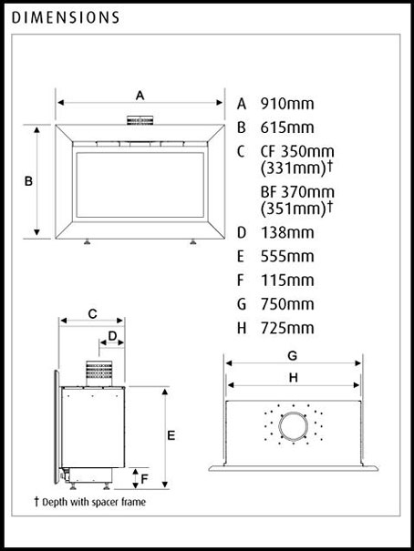 Flavel Rocco Balanced FLue Gas Fireplace
