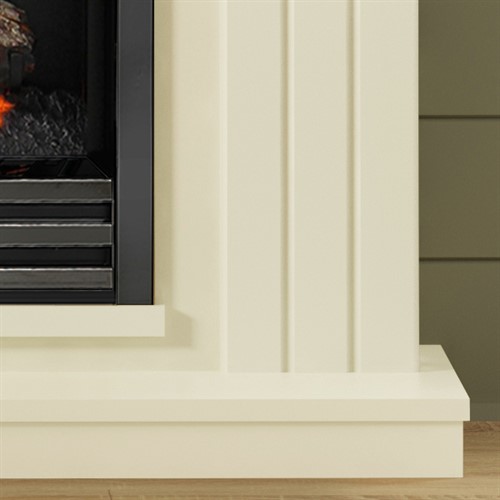 FLARE Collection by Be Modern Linmere Electric Fireplace Suite - Soft White