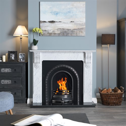 Gallery Kingston 56" Carrara Marble Fireplace Hotprice.co.uk