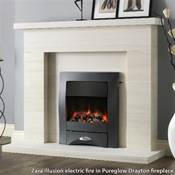 Pureglow Drayton Limestone Fireplace Suite with Electric Fire