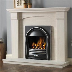 Pureglow Kingsford Limestone Fireplace Suite with Gas Fire