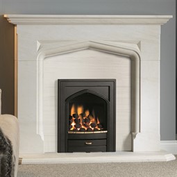 Pureglow Harvington Limestone Fireplace Suite with Gas Fire