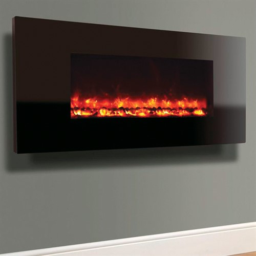 Celsi Electriflame XD Hang-on-the-Wall Electric Fire - Piano Black
