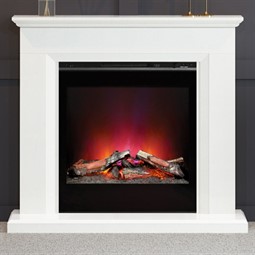 FLARE Collection by Be Modern Lorento Marble Electric Fireplace Suite