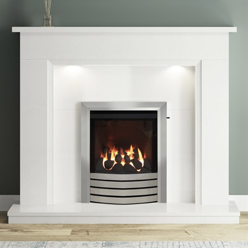 FLARE Collection by Be Modern Madalyn Marble Fireplace Suite