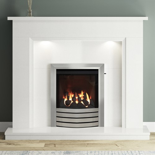 FLARE Madalyn Marble Fireplace Suite