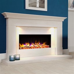 Celsi Ultiflame VR Parada Elite Illumia Limestone Electric Fireplace Suite