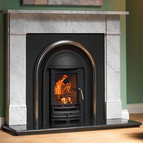 Cast Tec Flat Victorian Carrara Marble Fireplace