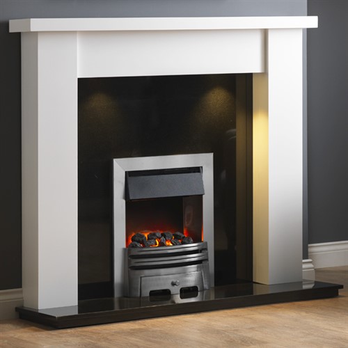 Pureglow Stanford Painted Fireplace - White