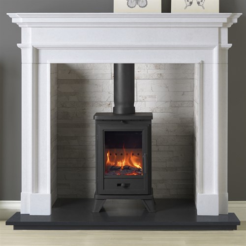 Penman Aversa Agean Limestone Fireplace
