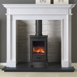 Penman Aversa Agean Limestone Fireplace