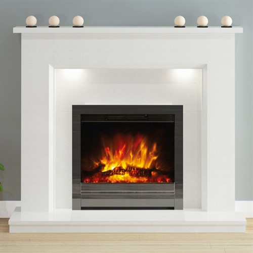 FLARE Madalyn Marble Electric Fireplace Suite