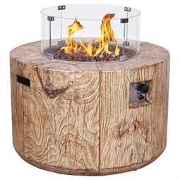 Verano Round Outdoor Gas Fire Pit Table