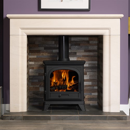 Penman Monza Limestone Fireplace