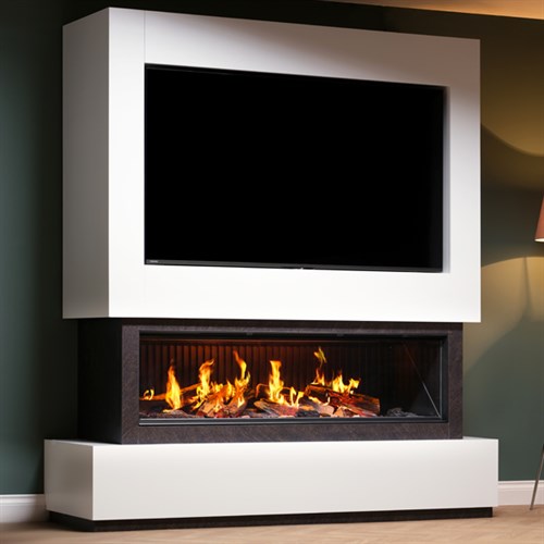 Vision E-Line Solus iX15 Electric Fire with Complete Media Wall Suite