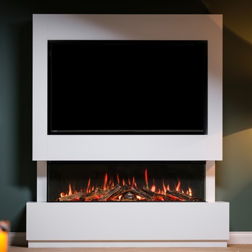 Vision E-Line Solus VS150 Electric Fire with Media Wall Suite