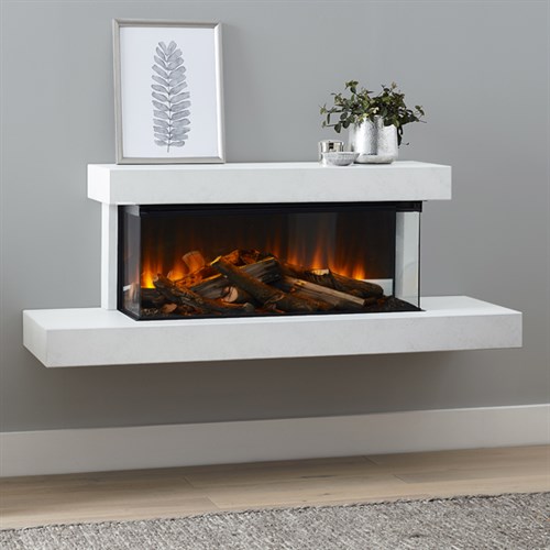 British Fires Brockenhurst Wall Hung Electric Fireplace Suite