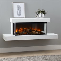 British Fires Brockenhurst Wall Hung Electric Fireplace Suite