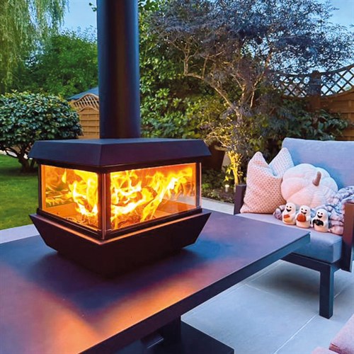 Legend Table Top Garden Cube Outdoor Wood Burning Stove