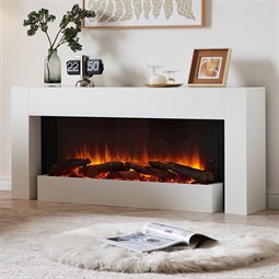 BlazeBright Amba Freestanding Electric Fireplace Suite