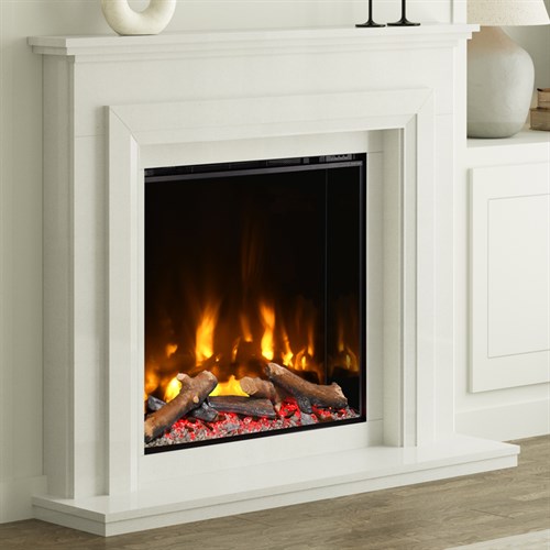 Elgin & Hall Pryzm Elega Marble Electric Fireplace Suite